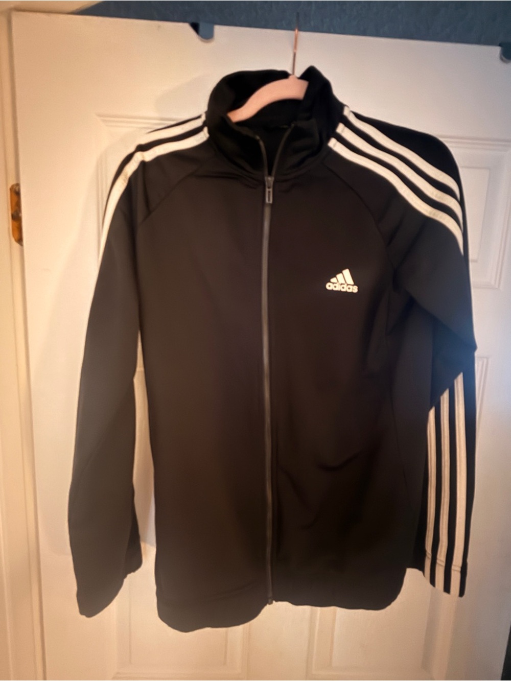 Adidas Men's 2-Piece Black/White 3-Stripe Tracksuit Set Size S Women's M